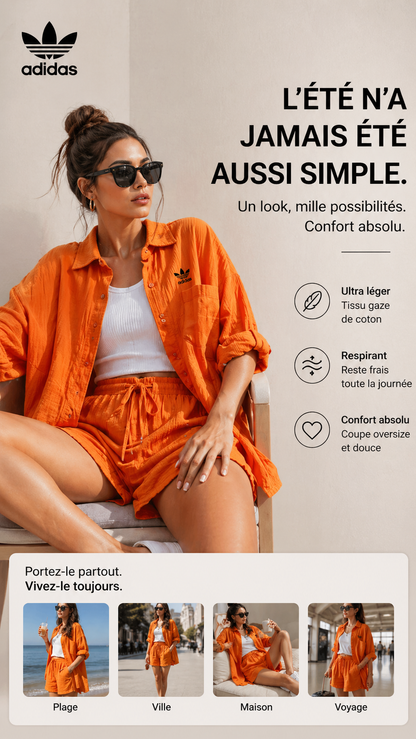 Flaira - Ensemble 2 pièces (Chemise & Short) Oversize